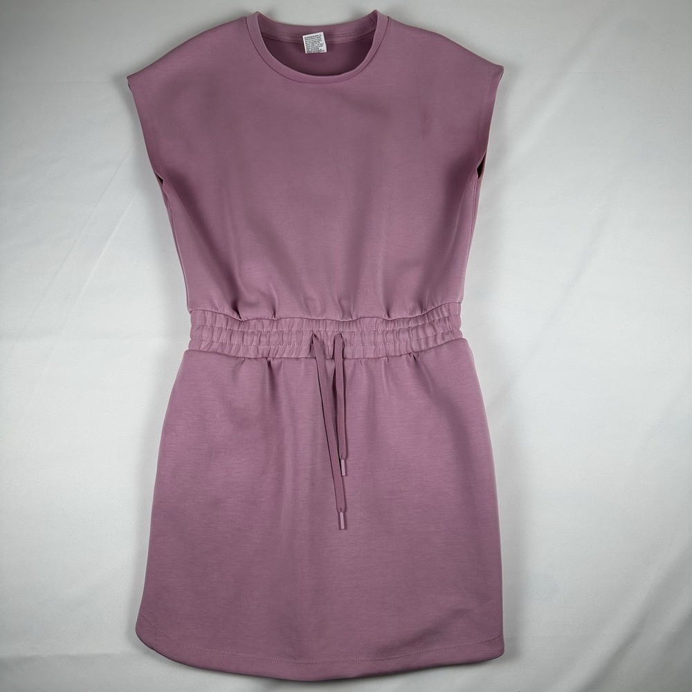All In Motion Sleeveless Mini Dress Size S Mauve Smocked Drawstring Waist Target
